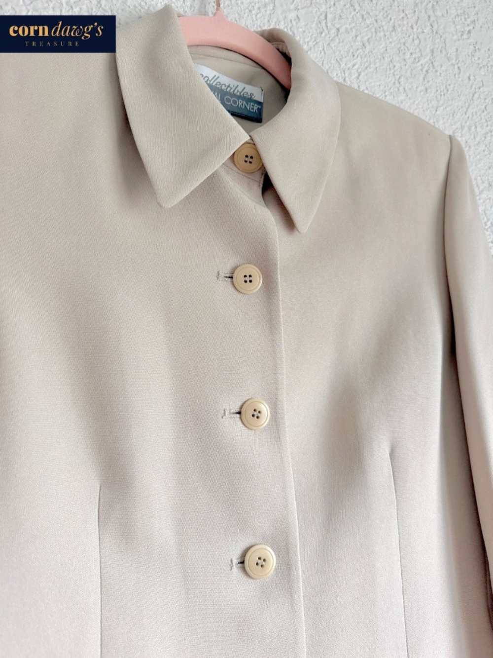 Vintage Collectibles by Casual Corner Elegant Jacket Beige - Size 6 - Picture 4 of 13